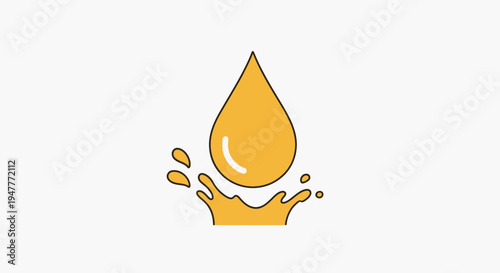 Oil droplet with splash effect.