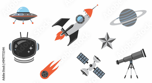 Space objects and astronomy equipment 3.