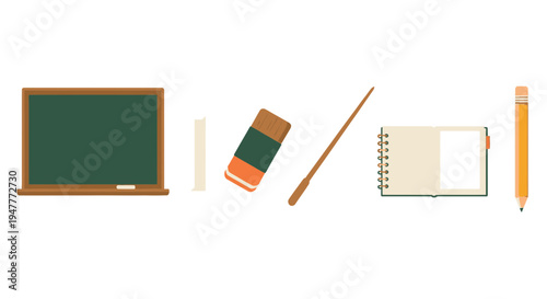 School supplies on white background 16.