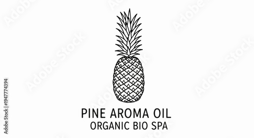 Stylized pineapple emblem with accompanying text for a spa