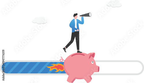 Professional Monitoring Piggy Bank Savings Progress