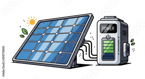 Solar Panel Battery Charging System.