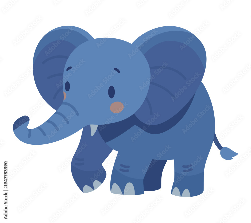 Obraz premium Cute Cartoon Elephant