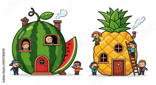 Cute cartoon characters with different emotions and expressions, perfect for educational or fun content