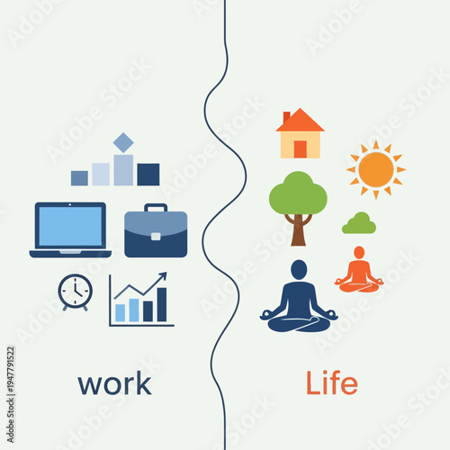 Visualizing perfect balance between work and life
