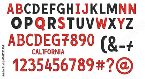 Distressed Alphabet Font, Numbers, and Symbols - Vintage Grunge Style