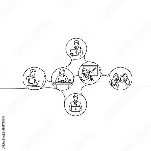 Business people communicating and working together.