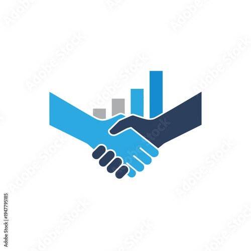 Handshake business partnership agreement concept.