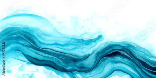 Vector Abstract flowing watercolor wave elegant artistic background and serene and calming liquid design and transparent and delicate composition and fluid shape.