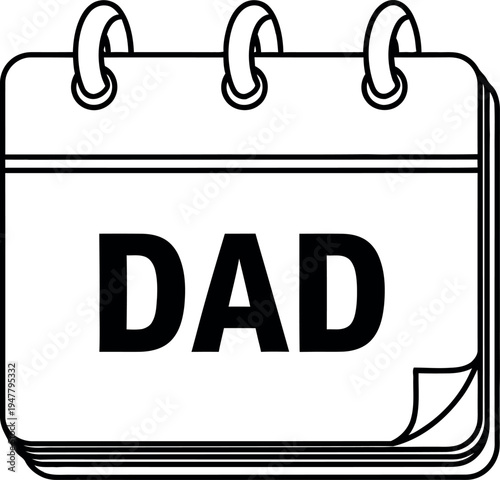 Father's day celebration concept with calendar and dad