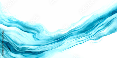 Vector Abstract fluid wave blue and elegant artistic flow tranquil watercolor design ethereal gentle movement smooth surface modern art fresh azure tones graceful lines.