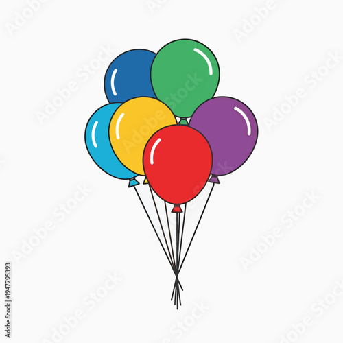 Colorful Balloons Floating in the Air 1.