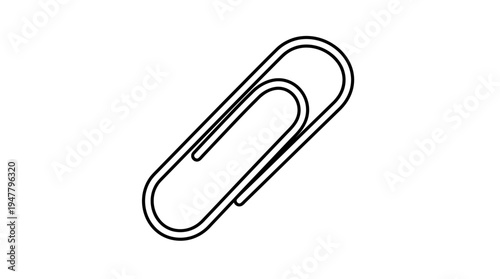 A single metal paper clip.