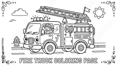 Fire Truck Emergency Response Vehicle.