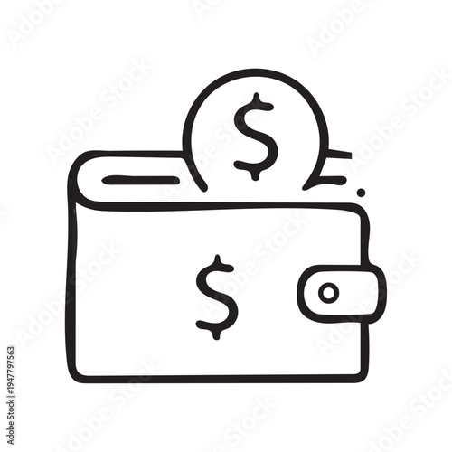 money box icon-wallet with dollar icon-Dollar icon wallet 