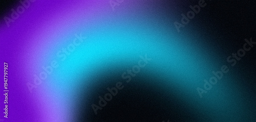 Abstract Grainy Neon Gradient Background with Purple, Cyan, and Teal Light Leaks