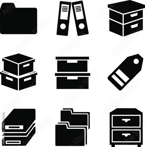 Black of office supplies and storage containers black and white folder binder filing cabinet storage box