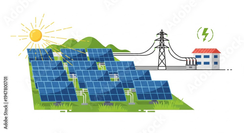 Solar Panels Renewable Energy System.