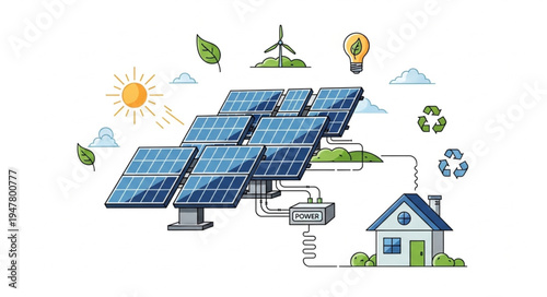 Solar Panels Renewable Energy System.