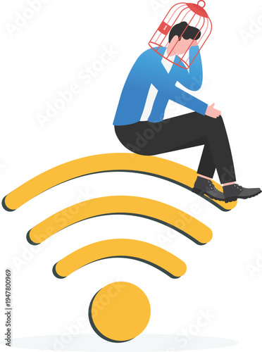 Professional Trapped in Wireless Connectivity Cage