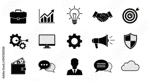set of business icons for web