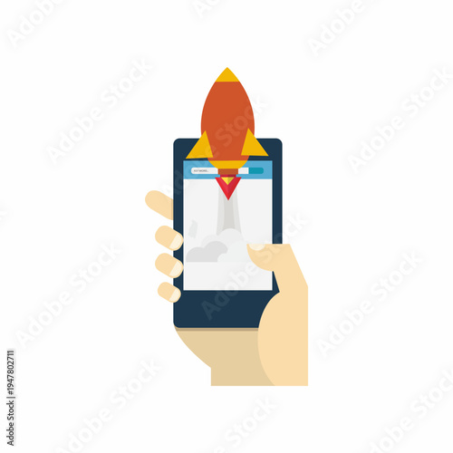 Mobile Security and Online Data Protection Illustration