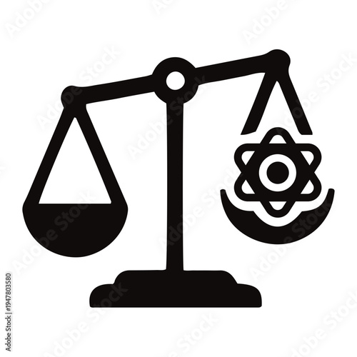 Symbolic representation of scientific balance and research integrity using a classic scale juxtaposed