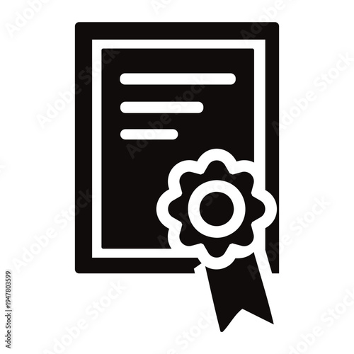 Certified diploma award with ribbon and seal, symbol of academic achievement and recognition