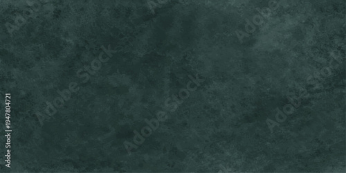 A dark blue and black grunge texture features a rough vintage paper pattern on an old weathered wall surface to create a blank dirty canvas backdrop