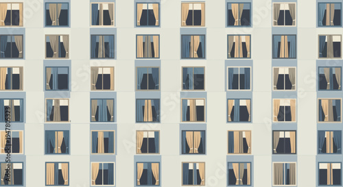 Windows on a high rise building.