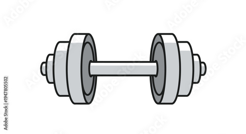 Dumbbell weightlifting fitness equipment closeup.