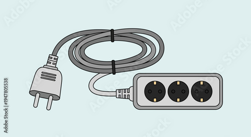 Electric power extension cord plug.