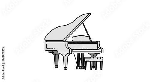 Grand Piano Instrument Music Keyboard.