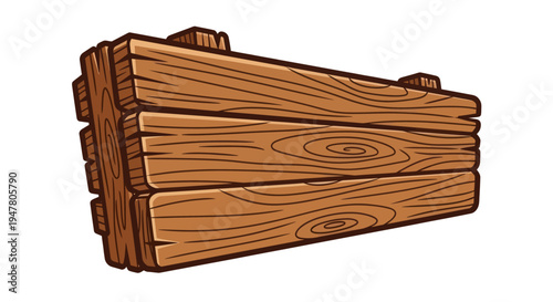 Wooden Planks Stacked Together Sideways.