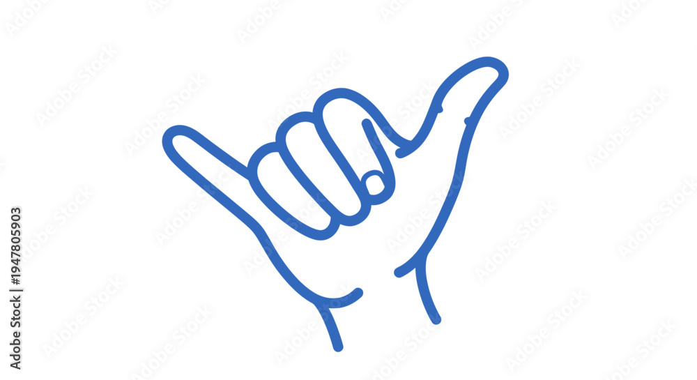 Obraz premium Shaka sign hand gesture symbol.