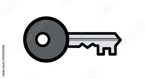 A single metal key icon.