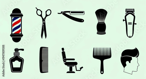 set of barber tools