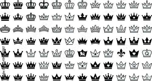 Crown king mega icon set
Sketch crown. Simple graffiti crowning, elegant queen or king crowns hand drawn vector illustration
