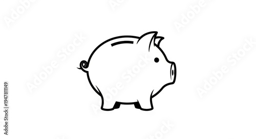 piggy bank isolated on white