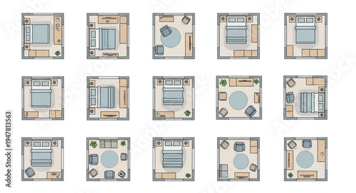 Collection of Varied Apartment Layouts and Floor Plans.