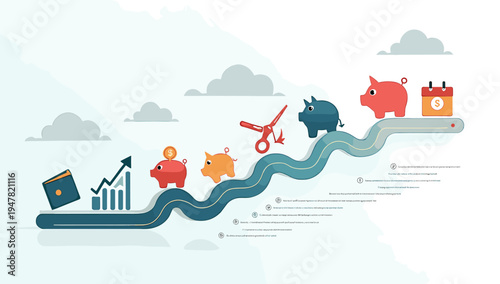 This minimalist illustration conveys a sense of progress and technological advancement. Ideal for articles about business growth, data analysis, or fi