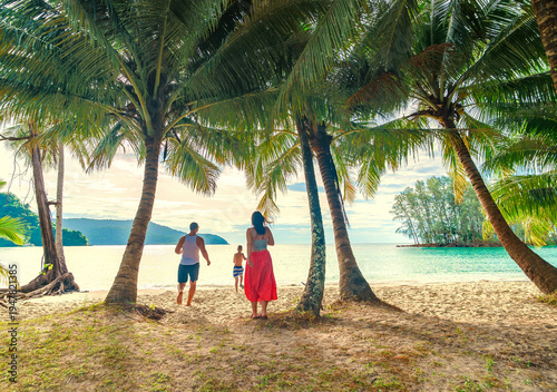 happy family enjoying vacation in Thailand