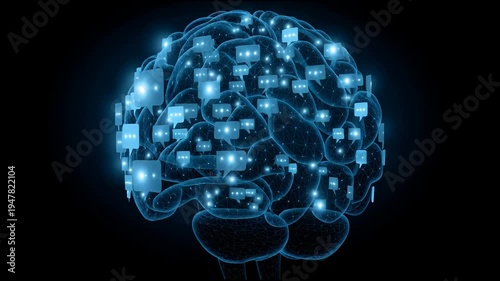 Wallpaper Mural Exploring the Connection Between Brain Activity and Communication at a Tech Conference in San Francisco During a Bright Afternoon Torontodigital.ca