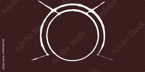 Vector illustration of a snail icon symbol in a 3d red circle frame design on a white or black background