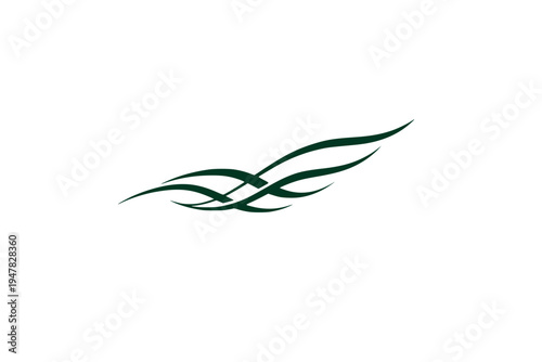 Minimal Abstract Diagonal Wave Logo Elegant Curved Line Vector Symbol