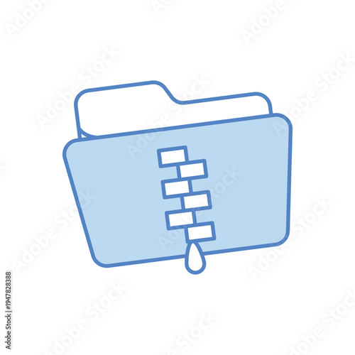 Zip Folder vector icon