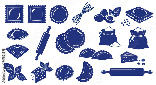 Homemade Pasta and Ravioli Ingredients Collection