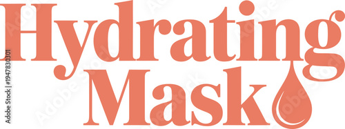 Hydrating Mask Skincare Product Text Logo