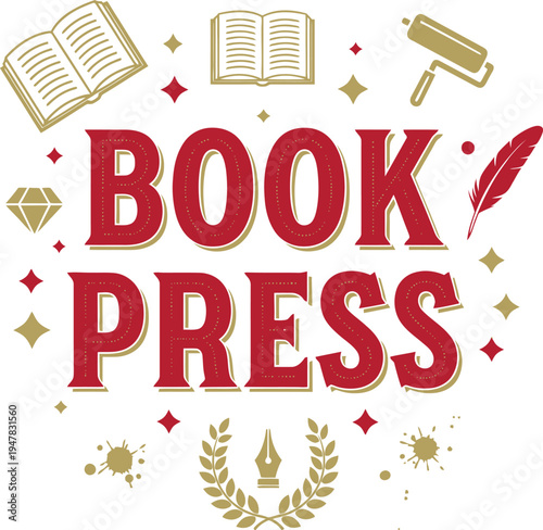 Book Press Publishing and Writing Logo Design