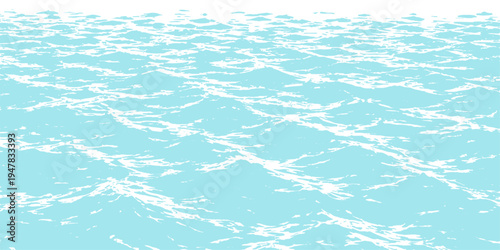 Abstract an expansive ocean's surface glistens with gentle waves under the bright sky, a calming depiction of nature's beauty and serenity.